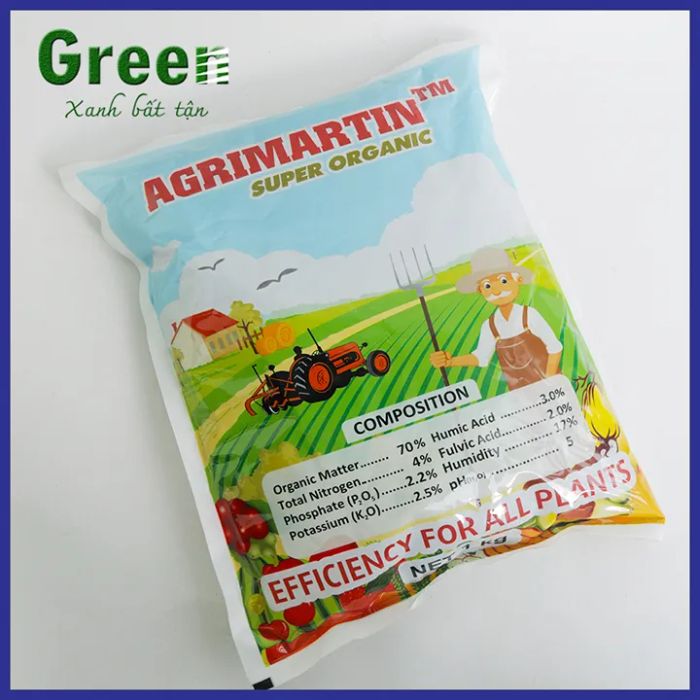 Hình ảnh minh họa: Phân gà hữu cơ Agrimartin đang được sử dụng trên các loại cây trồng