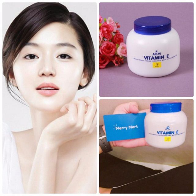 Hình ảnh thực tế kem dưỡng Aron Vitamin E chính hãng Thái Lan