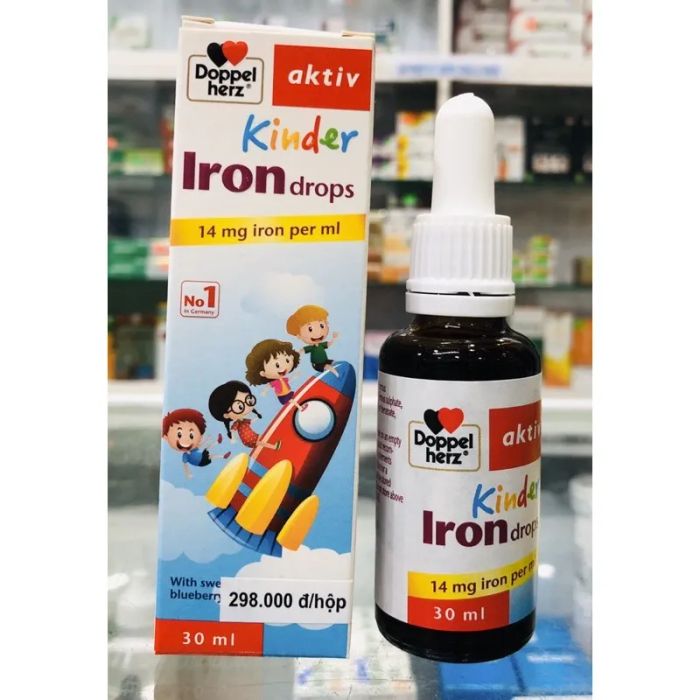 Hình ảnh sản phẩm Doppelherz Kinder Iron Drop chính hãng từ Đức