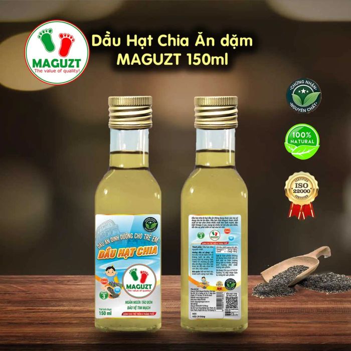 Hình ảnh chân thực Dầu Hạt Chia Maguzt - Phiên bản cao cấp