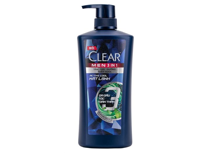 Dầu Tắm Gội CLEAR Men 3 Trong 1 - phiên bản đặc biệt với hương thơm mạnh mẽ, mang lại trải nghiệm sảng khoái và tươi mới sau mỗi lần sử dụng.