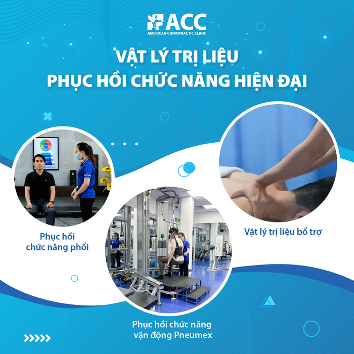 Hình ảnh thực tế về cơ sở vật chất hiện đại tại Phòng khám ACC - nơi ứng dụng công nghệ trị liệu thần kinh cột sống tiên tiến từ Hoa Kỳ