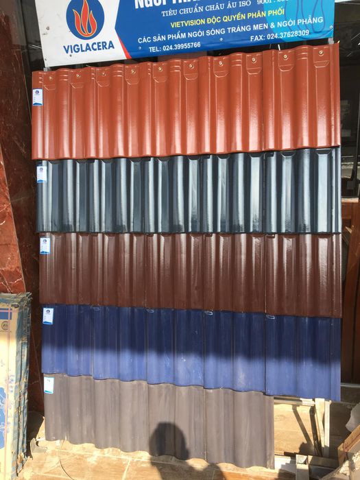 Hình ảnh ngói tráng men Viglacera Thăng Long