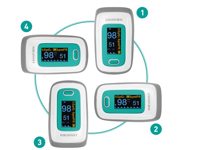 Hình ảnh minh họa máy đo SpO2 Lanaform PO-100