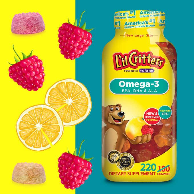 Hình ảnh minh họa kẹo dẻo Omega 3 + DHA Gummy Fish L'il Critters (phiên bản 2)