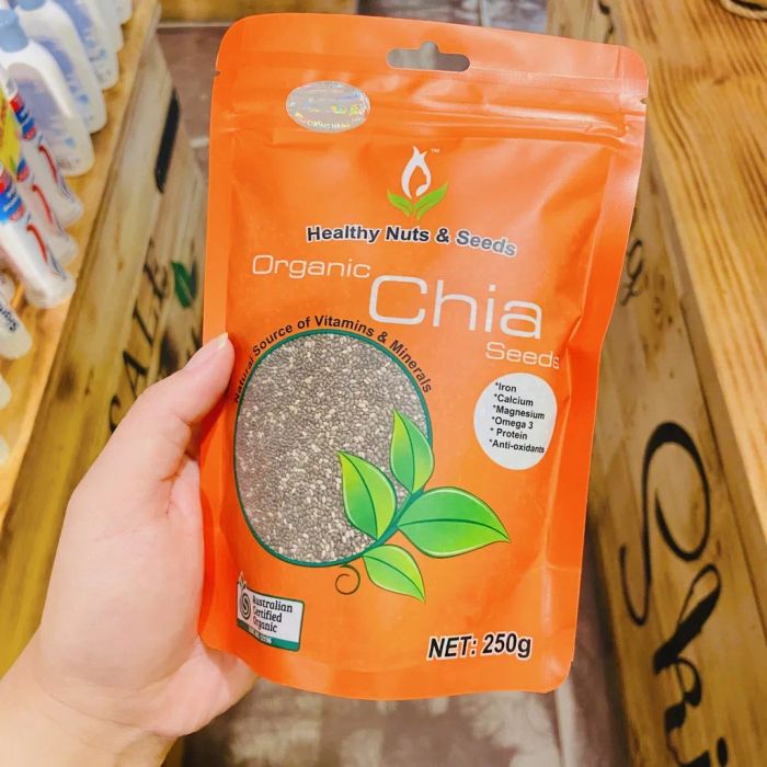 Hạt chia hữu cơ Healthy Nuts And Seeds Organic - Hình ảnh thuần khiết từ nước Úc