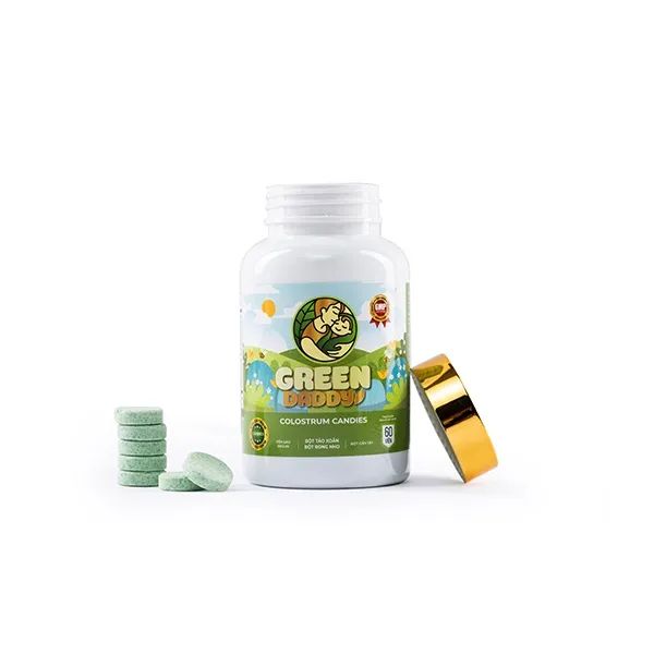 Hình ảnh minh họa kẹo sữa non Green Daddy phiên bản mới