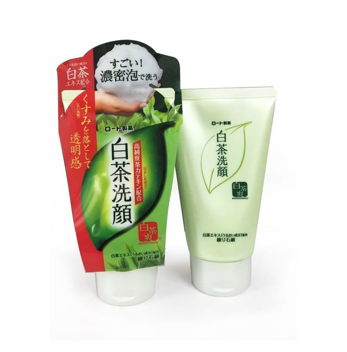 Hình ảnh minh họa Rohto Shirochasou Green Tea Foam - Sữa rửa mặt Nhật Bản với thiết kế tối giản màu xanh tươi mát, đem lại trải nghiệm làm sạch da nhẹ nhàng.