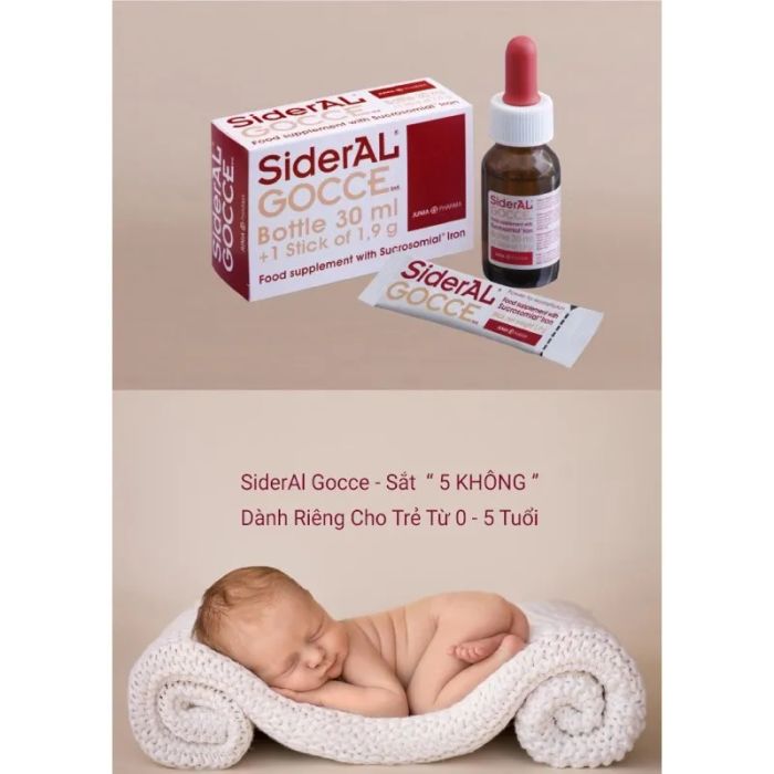 Hình ảnh sản phẩm SiderAl Gocce - Sắt Sucrosomial cao cấp từ Italia