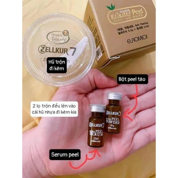 Bộ sản phẩm Tinh Chất Euromedi Krauter Peel Soft Peeling đầy đủ