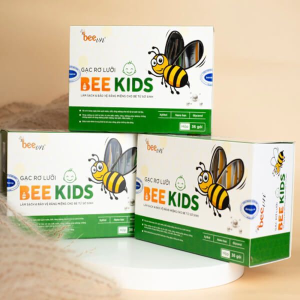 Hình ảnh minh họa gạc rơ lưỡi Bee Kids