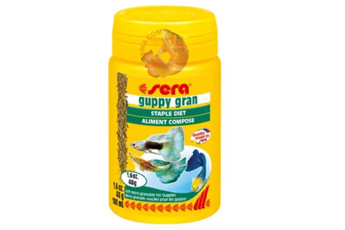 Hình ảnh thực tế thức ăn Sera Guppy Gran cao cấp