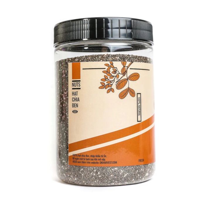Hình ảnh chân thực hạt chia hữu cơ DK Harvest