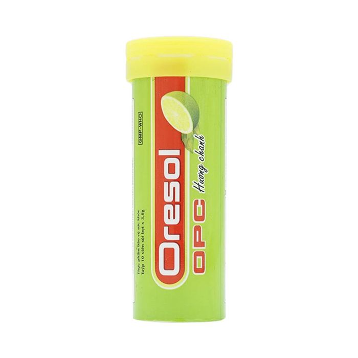 Hình ảnh thực tế Oresol Opc Hương Chanh - viên sủi bù nước và điện giải tức thì