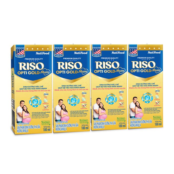 Hình ảnh thực tế sữa Riso Opti Gold Mum