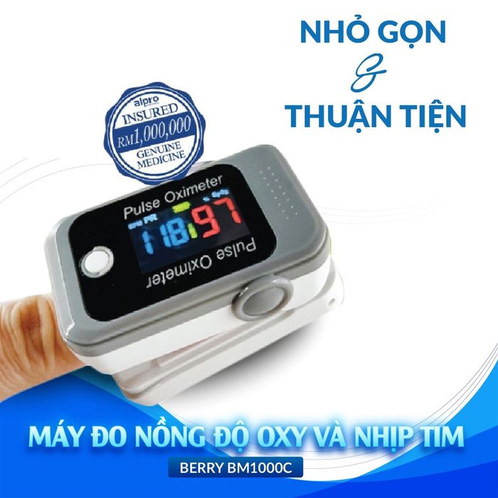 Hình ảnh thực tế máy đo SpO2 BERRY BM1000C