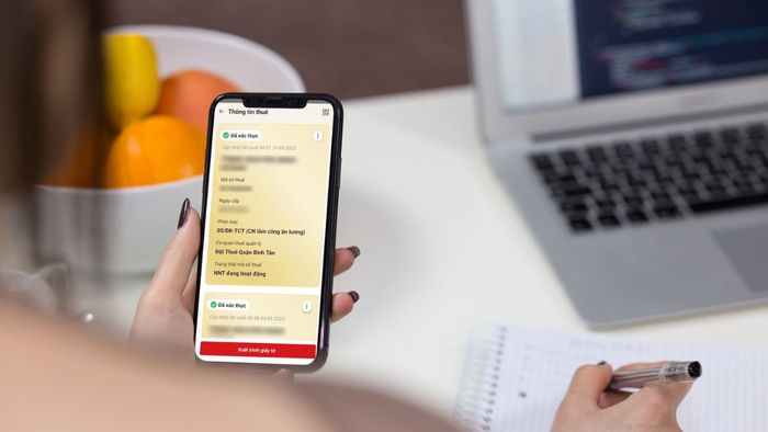 hướng dẫn liên kết mã số thuế với ứng dụng vneid bg