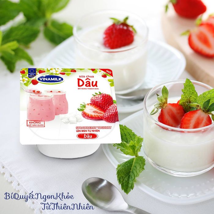 Hình ảnh sữa chua Vinamilk vị Dâu bổ dưỡng