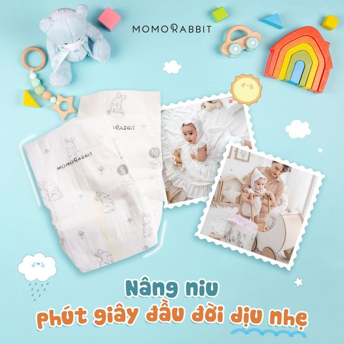 Hình ảnh thực tế bỉm Momo Rabbit - Thiết kế siêu mỏng 2mm