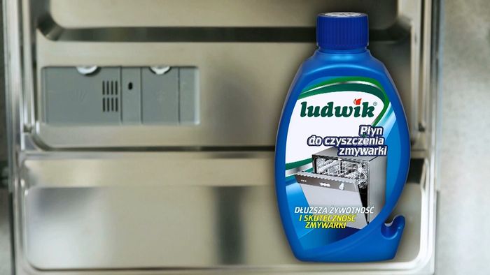 Hình ảnh thực tế dung dịch vệ sinh Ludwik cho máy rửa chén - Phiên bản cao cấp