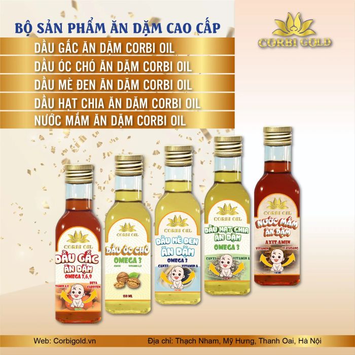 Hình ảnh chân thực Dầu hạt Chia Corbi Oil cao cấp