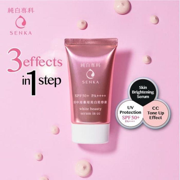 Hình ảnh thực tế SENKA White Beauty Serum In CC - Bí quyết da sáng mịn từ Nhật