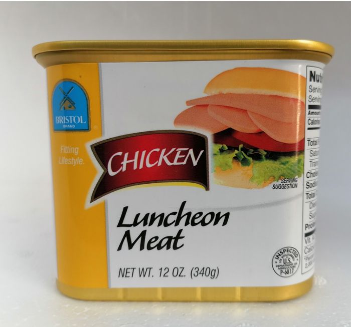 Hình ảnh thịt hộp Chicken Luncheon Meat Bristol