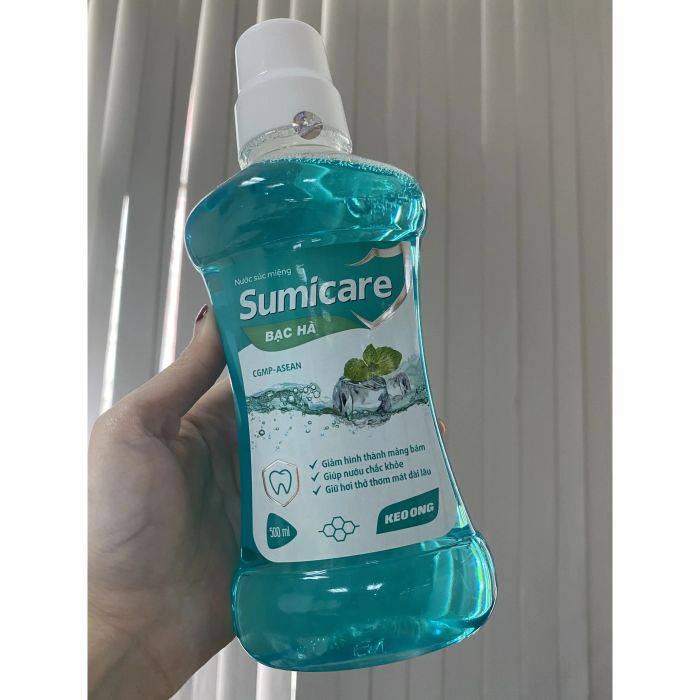 Hình ảnh chân thực Nước Súc Miệng Sumicare Bạc Hà