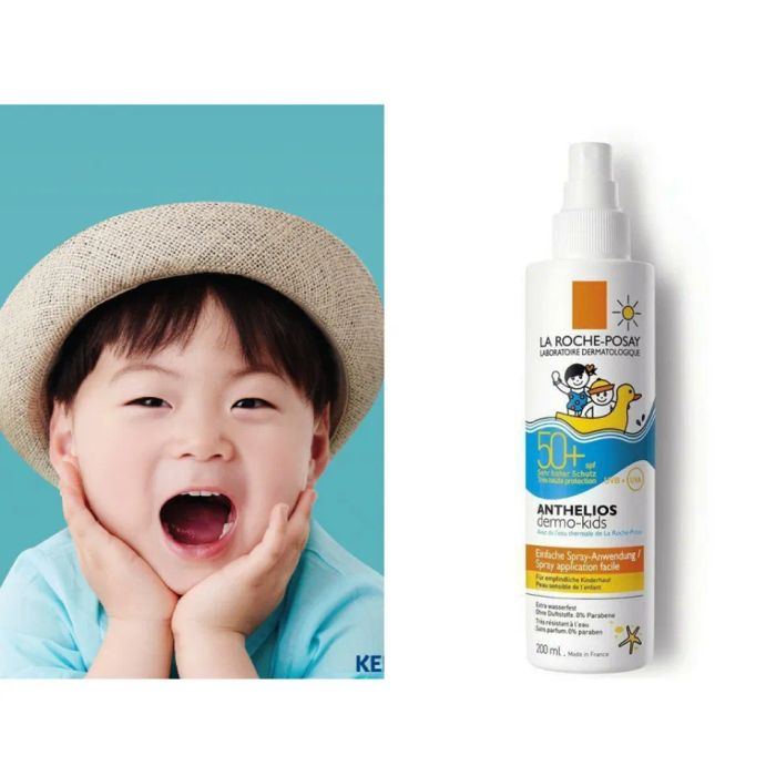 Hình ảnh thực tế xịt chống nắng La Roche-Posay Anthelios - Thiết kế chuyên dụng cho trẻ em