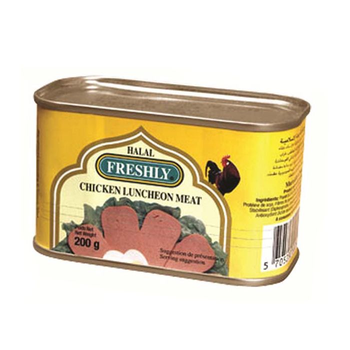 Hình ảnh thịt gà đóng hộp Freshly Chicken Luncheon Meat