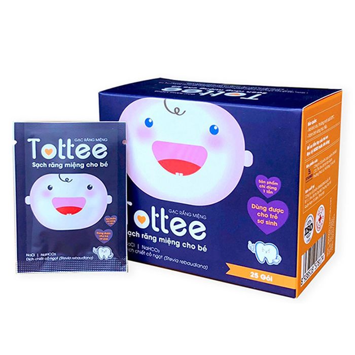 Hình ảnh thực tế gạc răng miệng Tottee - thiết kế thông minh