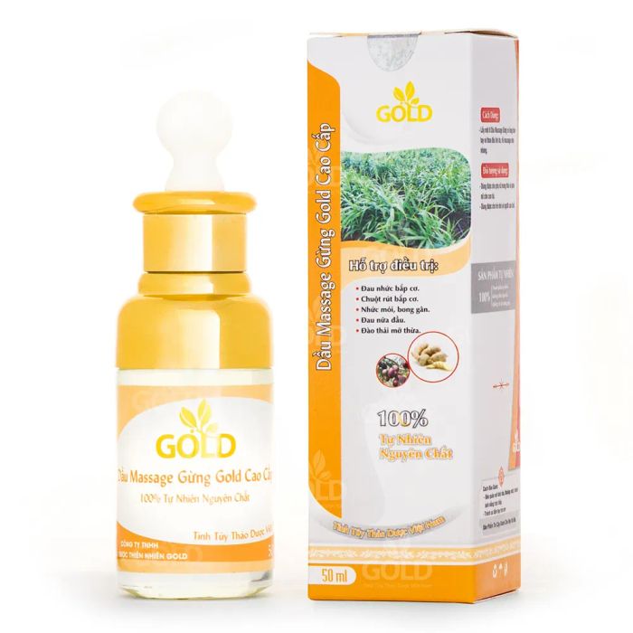 Hình ảnh chân thực dầu massage gừng Gold