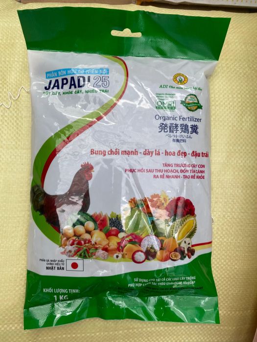 Hình ảnh sản phẩm: Phân Gà Nhật Bản JAPADI 25 - Thiết kế bao bì sang trọng
