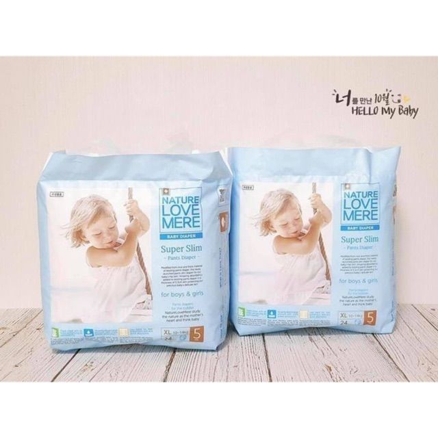 Hình ảnh thực tế bỉm Nature Love Mere Super Slim - Thiết kế siêu mỏng 0.3cm