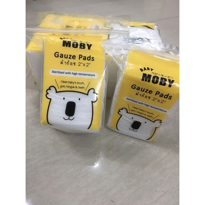 Hình ảnh thực tế gạc rơ lưỡi Baby Moby - chất liệu cotton mềm mại