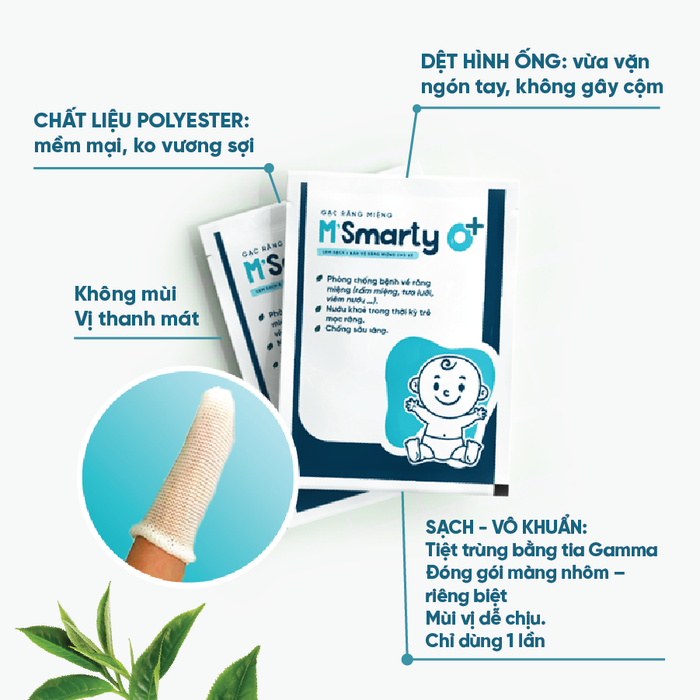 Bộ sưu tập hình ảnh gạc răng miệng M'Smarty - Sản phẩm không thể thiếu trong túi đồ sơ sinh