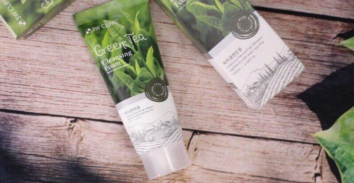 Hình ảnh thực tế sữa rửa mặt Green Tea Foam Cleansing - 3W Clinic (ảnh 2)