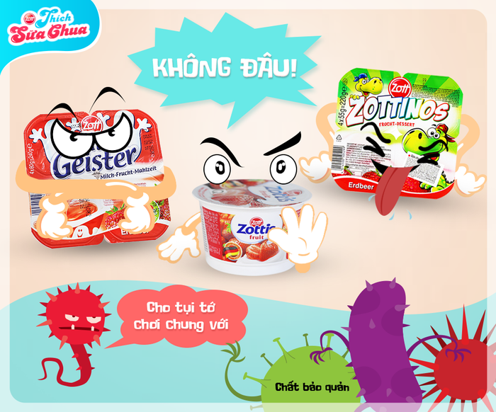 Hình ảnh sữa chua Zottinos vị Dâu thơm ngon