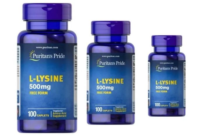 Hình ảnh viên uống Puritan's Pride L-Lysine 500mg hỗ trợ tăng cân