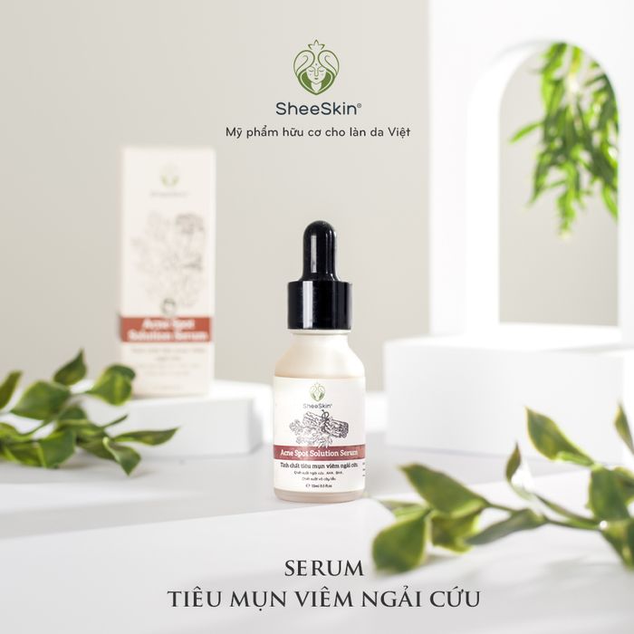 Hình ảnh thực tế Sheeskin Tinh Chất Ngải Cứu Tiêu Mụn - Sản phẩm đặc trị mụn viêm