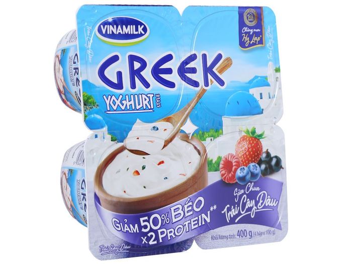 Hình ảnh sữa chua Vinamilk Greek Yoghurt vị Dâu đẳng cấp