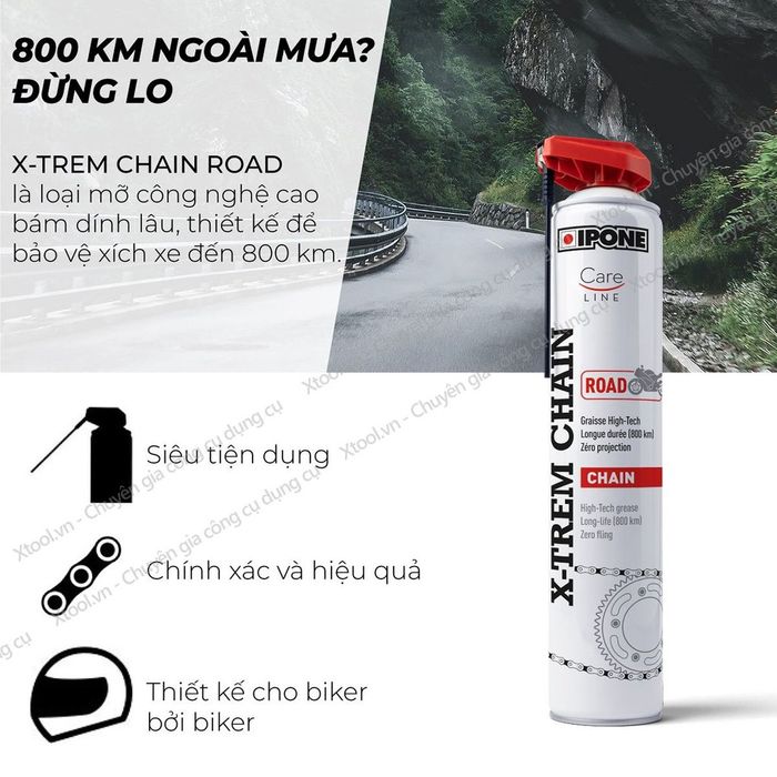 Hình ảnh sản phẩm Ipone đang sử dụng trên xích xe