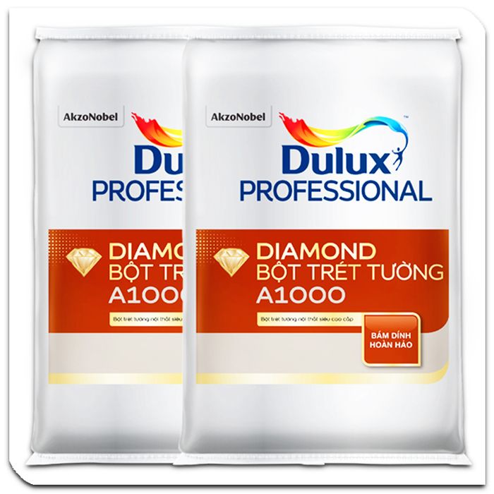 Hình ảnh thực tế bột trét tường Dulux Diamond A1000