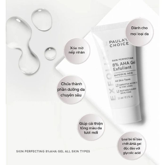 Hình ảnh minh họa kết cấu gel Paula's Choice 8% AHA