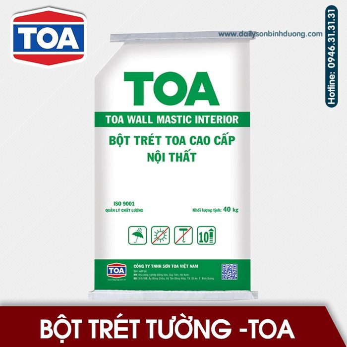 Hình ảnh thực tế thi công bột trét TOA Wall Mastic Interior
