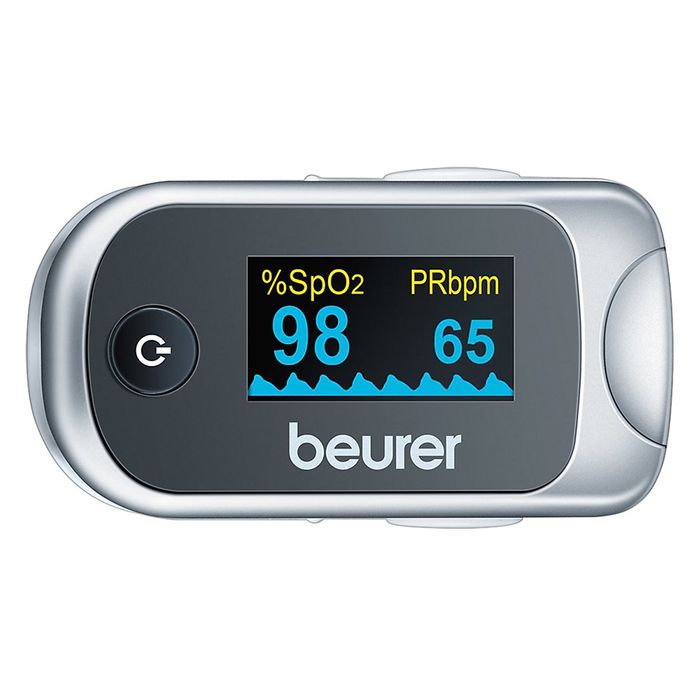 Góc nhìn cận cảnh máy đo SpO2 Beurer PO40