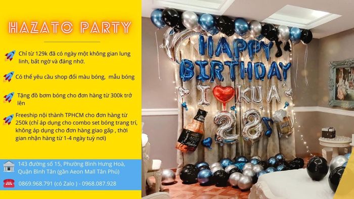 Phụ kiện trang trí sinh nhật tại Hazato Party - ảnh 1