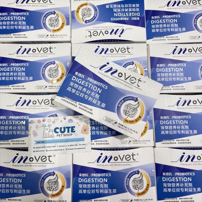 Hình ảnh Men vi sinh hỗ trợ tiêu hóa cho chó mèo InVet Active Probiotics