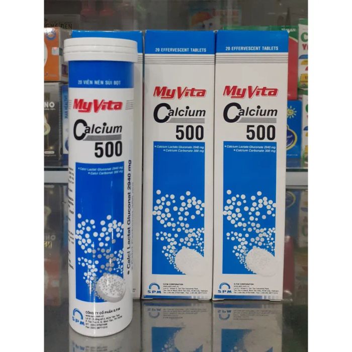 Ảnh minh họa viên sủi MyVita Calcium hòa tan trong nước