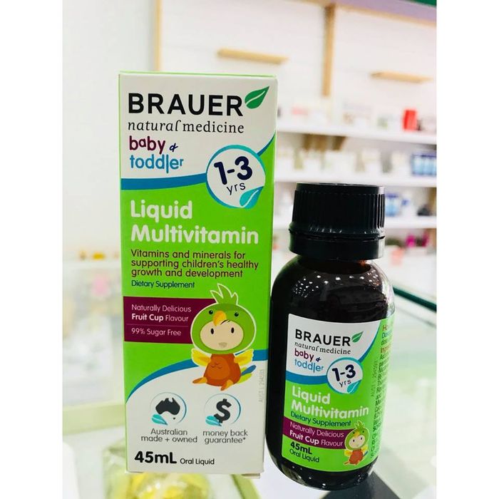 Hình ảnh thực tế sản phẩm Brauer Liquid Multivitamin cho trẻ nhỏ